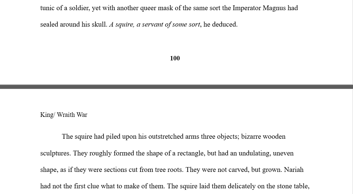jacobpking's tweet photo. Just hit page 100 of my fantasy novel. Such a cool milestone but we're only scratching the surface. Here's to 200!
#wraithwar #fantasy #writingcommunity https://t.co/c6LHUWqEnB