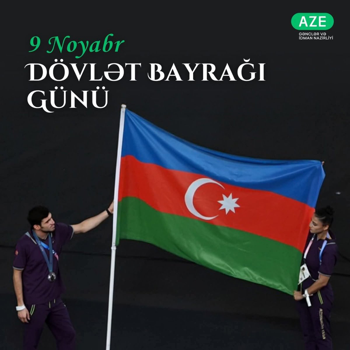 9 Noyabr - Azərbaycan Respublikasının Dövlət Bayrağı Günüdür!🇦🇿

#Gənclərİdman #birkimibirlikdə #BayraqGünü