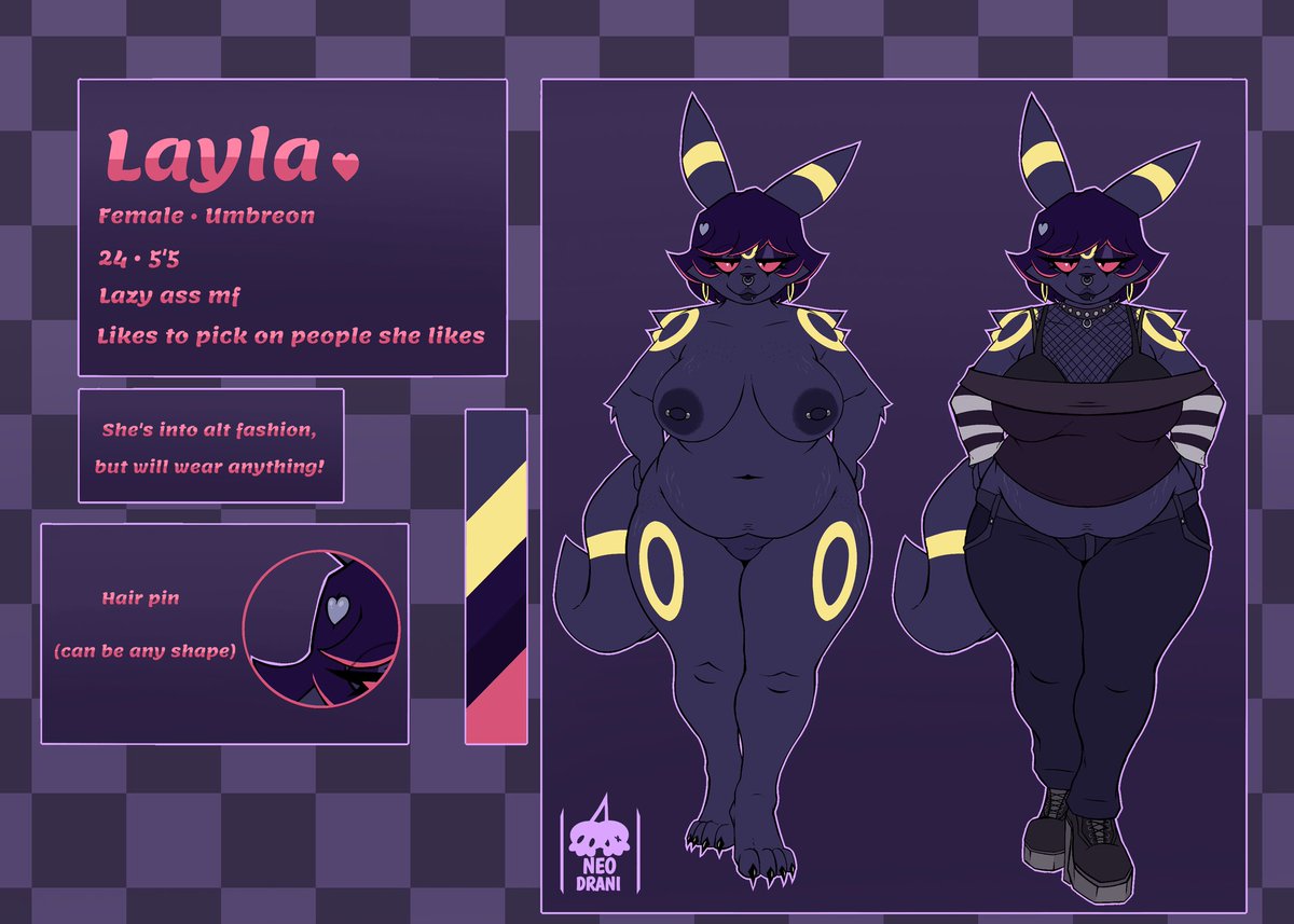Finally made a new ref sheet for my main oc Layla, also with a slight redesign