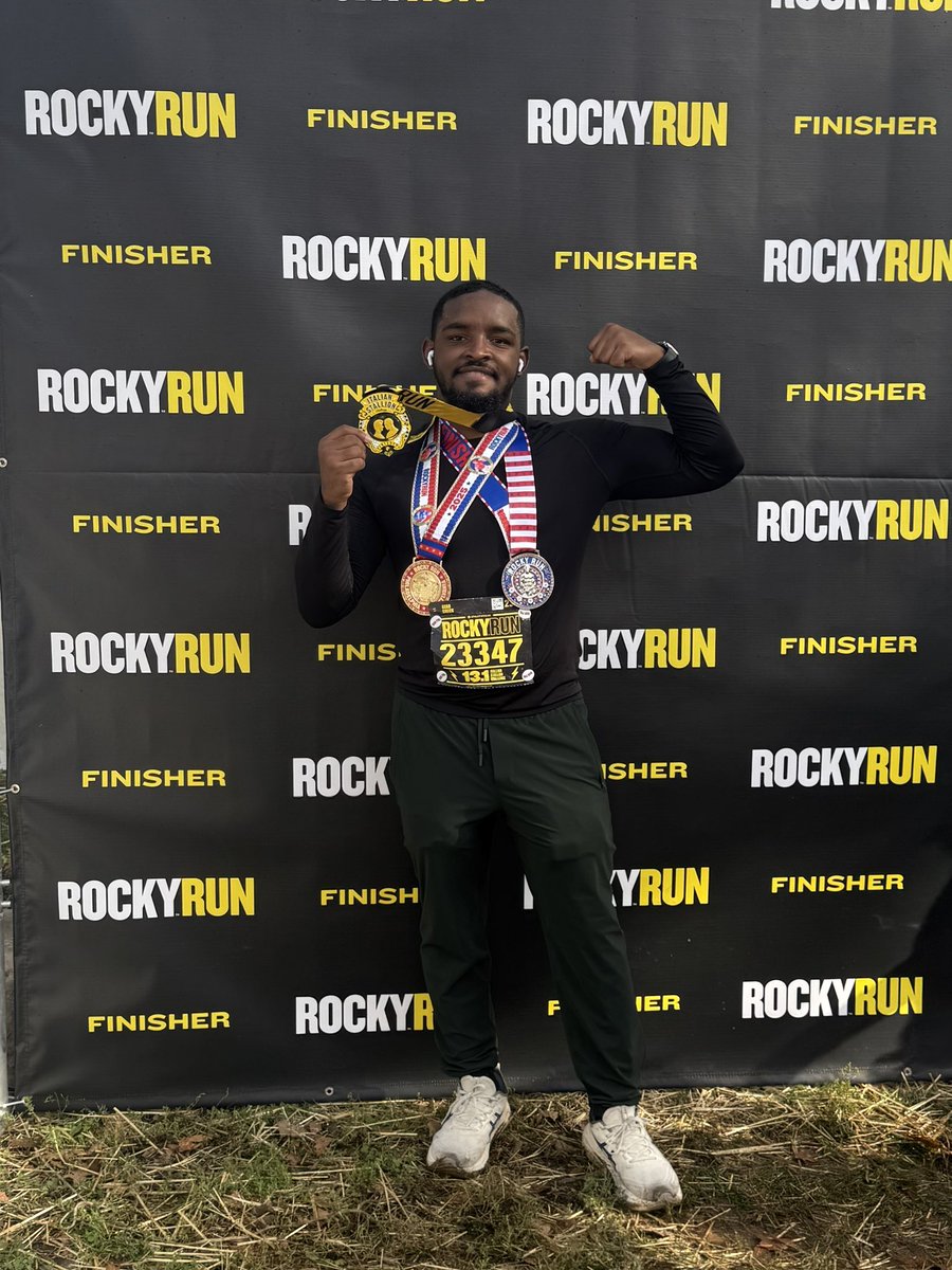 codeherk's tweet image. Ran my first half marathon today ✅ #RockyRun
