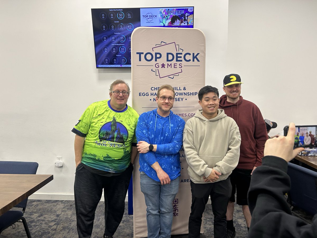 Top 4 in the two case event at Top Deck Games in Cherry Hill 

Thanks to <a href="/HeavyPlayLLC/">HEAVY PLAY</a> for a great deck box all day!

Good hanging with my <a href="/TFM_Lorcana/">The Forbidden Mountain</a> teammates ! <a href="/TFMDan_Lorcana/">TFM | Dan | NACC Qualified</a>