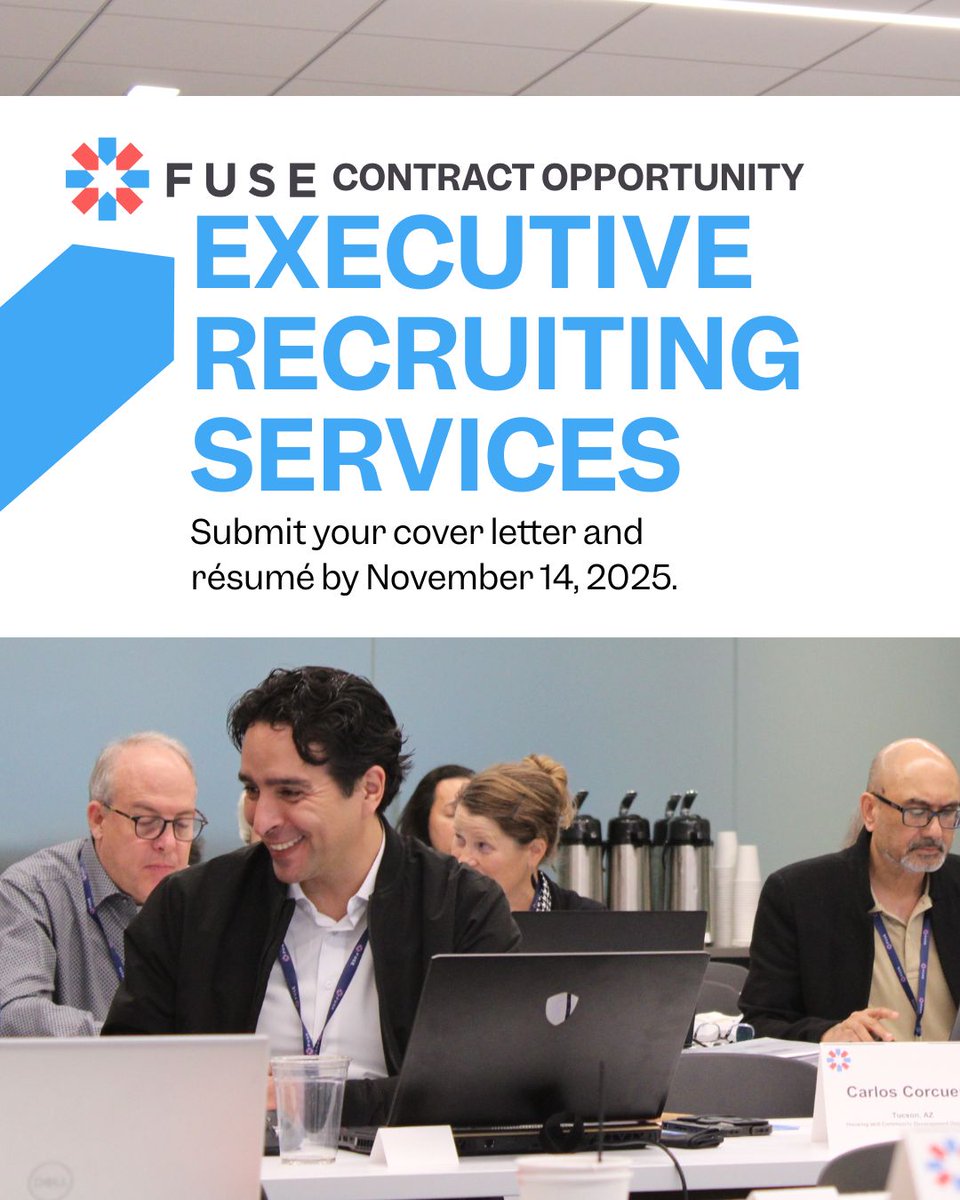 Contract Opportunity: FUSE is seeking an experienced Executive Recruiter! Help us find exceptional leaders to drive social impact nationwide.

Apply by Nov 14, 2025
Starts Dec 2025 | 4-month contract
$5K per completed search

Learn more: go.fuse.org/3LmYgRZ