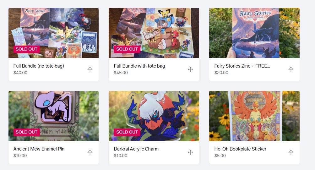 ‼️ Low Stock on Leftovers ‼️

We are now sold out of the full bundles and some merch items! There are very few zines left and we have other merch in stock, so don't wait until the last minute! Leftover sale ends on Dec. 5th ✨

🛒 fairystorieszine.bigcartel.com