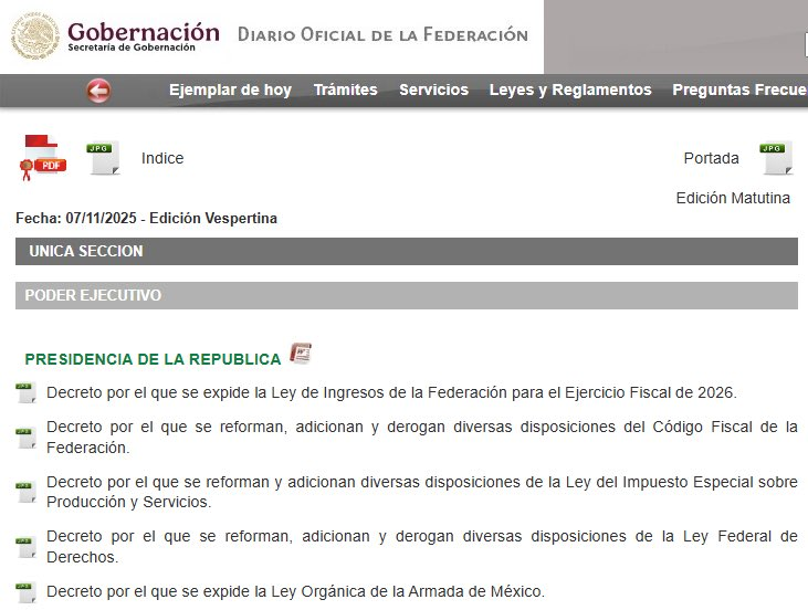GuacamayanLeaks's tweet photo. Se publicó la miselanea fiscal 2026 de @Claudiashein 
Se viene más deuda, aumento de impuestos y espionaje fiscal. #Dictadura

#GuacamayanLeaks

https://t.co/ZeEwlVVbvi https://t.co/o5pdK9j8DF