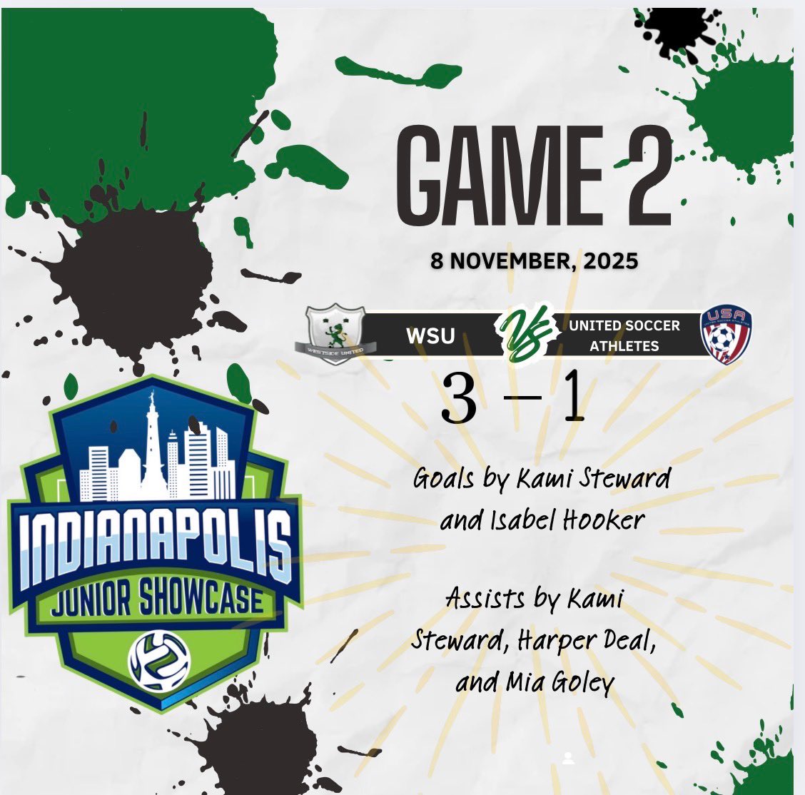Game 2 was another victory against Royal Oak FC 3-1. We clinched our spot in the championship game tomorrow after our final group stage game at 9 am.