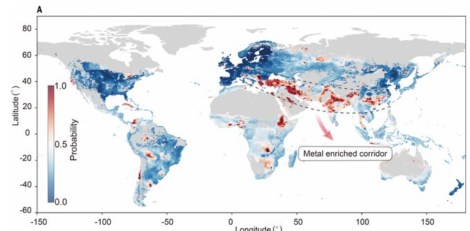 Helios_EM's tweet photo. Un estudio reciente publicado en @ScienceMagazine sobre la contaminación del suelo por siete metales tóxicos a nivel global muestra que alrededor del 16% de las tierras de cultivo del mundo superan los umbrales de al menos un metal, lo que equivale a 242 millones de hectáreas, ⬇️ https://t.co/4Zi3GxnbV8