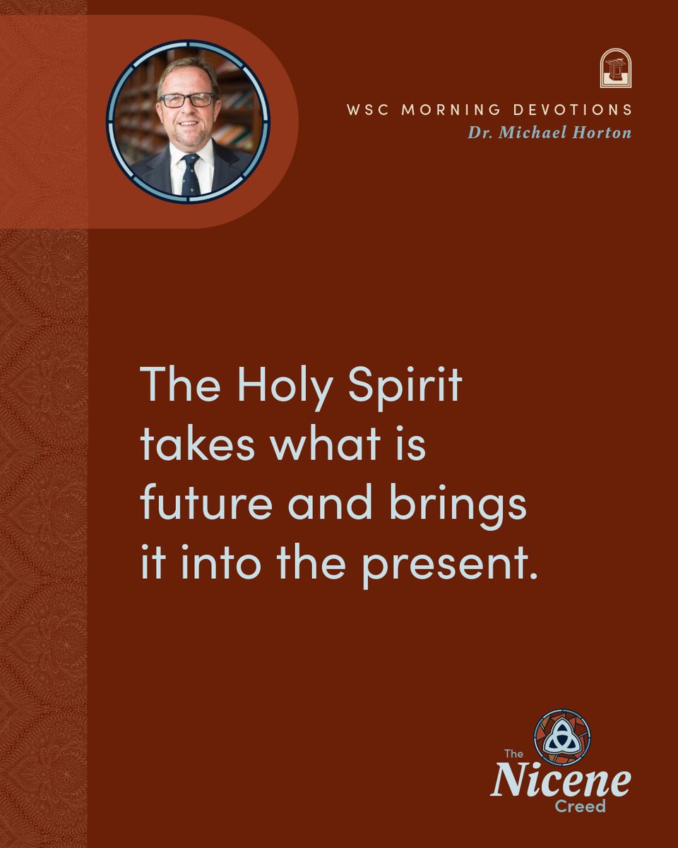 [The Holy Spirit] brings our justification in the future into the present. 
He brings our glorification into the present through little seeds of sanctification, sparkling embers of the age to come in this present evil age. 

Its the Spirit who places and preserves us at this
