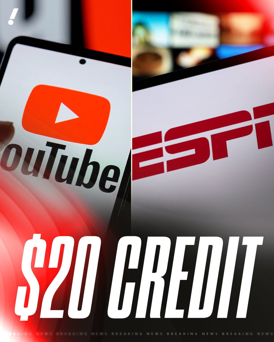 YouTube TV will offer a $20 credit to subscribers if no deal with ESPN/Disney is reached by Sunday, per <a href="/AndrewMarchand/">Andrew Marchand</a>.

The two sides are negotiating today.