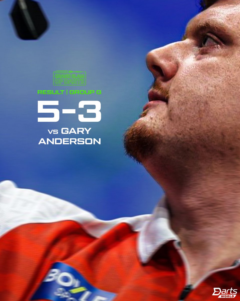 🏆🎯| Grand Slam of Darts 2025 |🎯🏆
<a href="/MrVegas_Casino/">MrVegas</a>
Day One, Group G

🚂Gary Anderson 3
👿Niko Springer 5

Springer stuns The Flying Scotsman in Wolverhampton, as he takes an impressive win on his debut at WV Active.

Powered by <a href="/PlayThePro2/">Play The Pro Darts Scorer</a>

#TheOfficialVoiceOfDarts