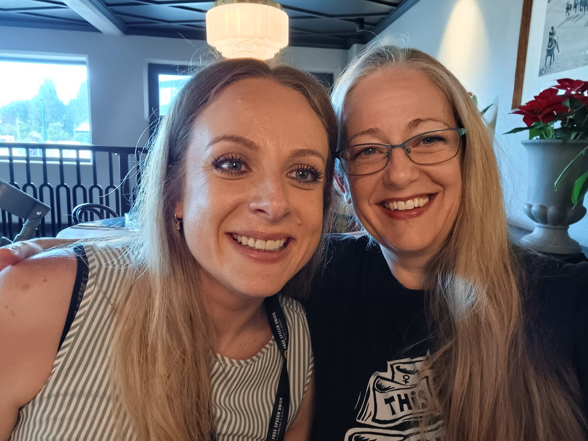 aniobrien's tweet photo. They say don’t meet your heroes but they were wrong. I’m so energised and inspired by @HJoyceGender ♥️ she is an absolute powerhouse and so so clever. https://t.co/rgLBj37WzE