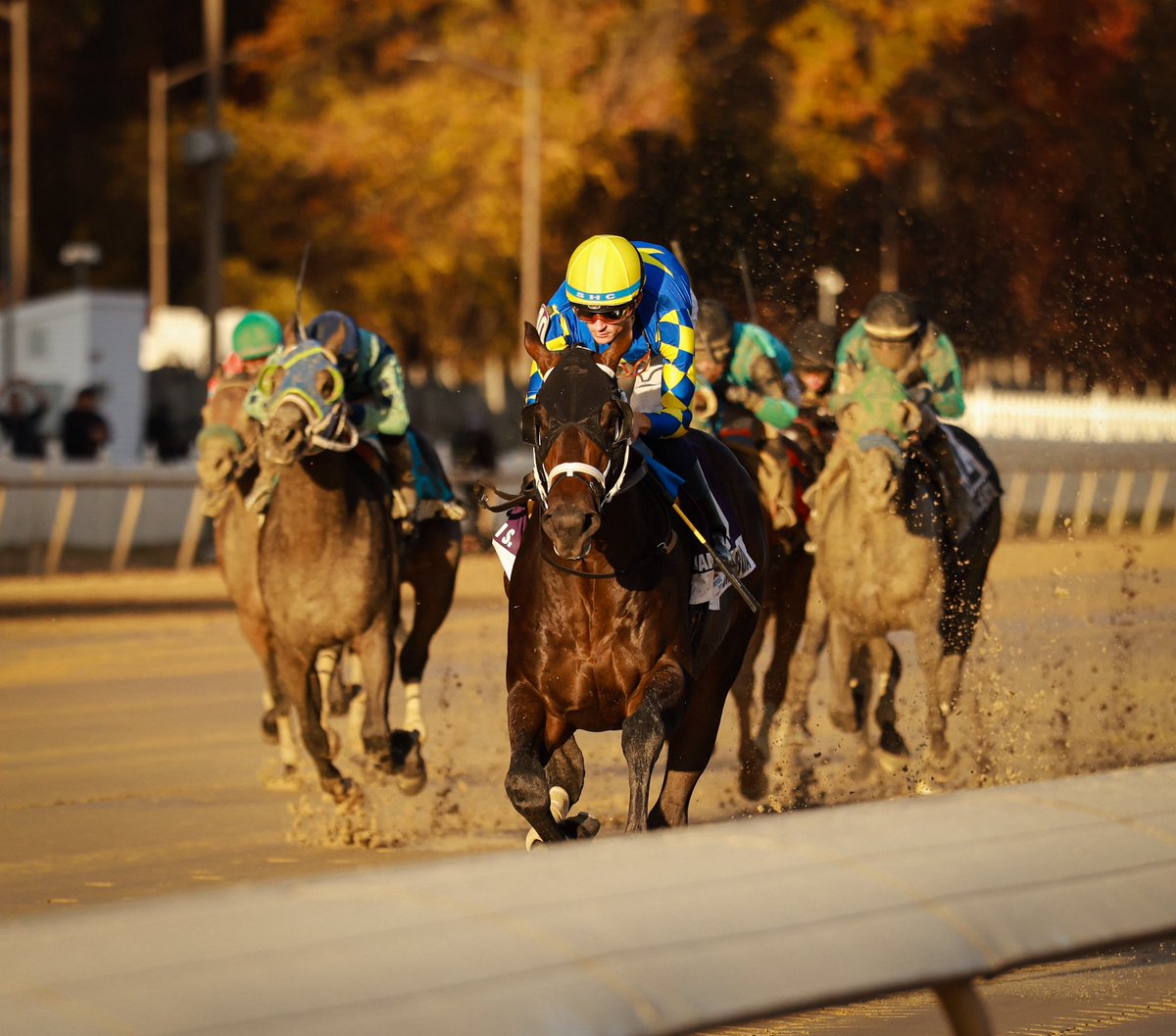 👉  James F. Lewis III Stakes

👉  Winner: Balboa
👉  Winning Trainer: Brittany Russell
👉  Winning Jockey: Sheldon Russell