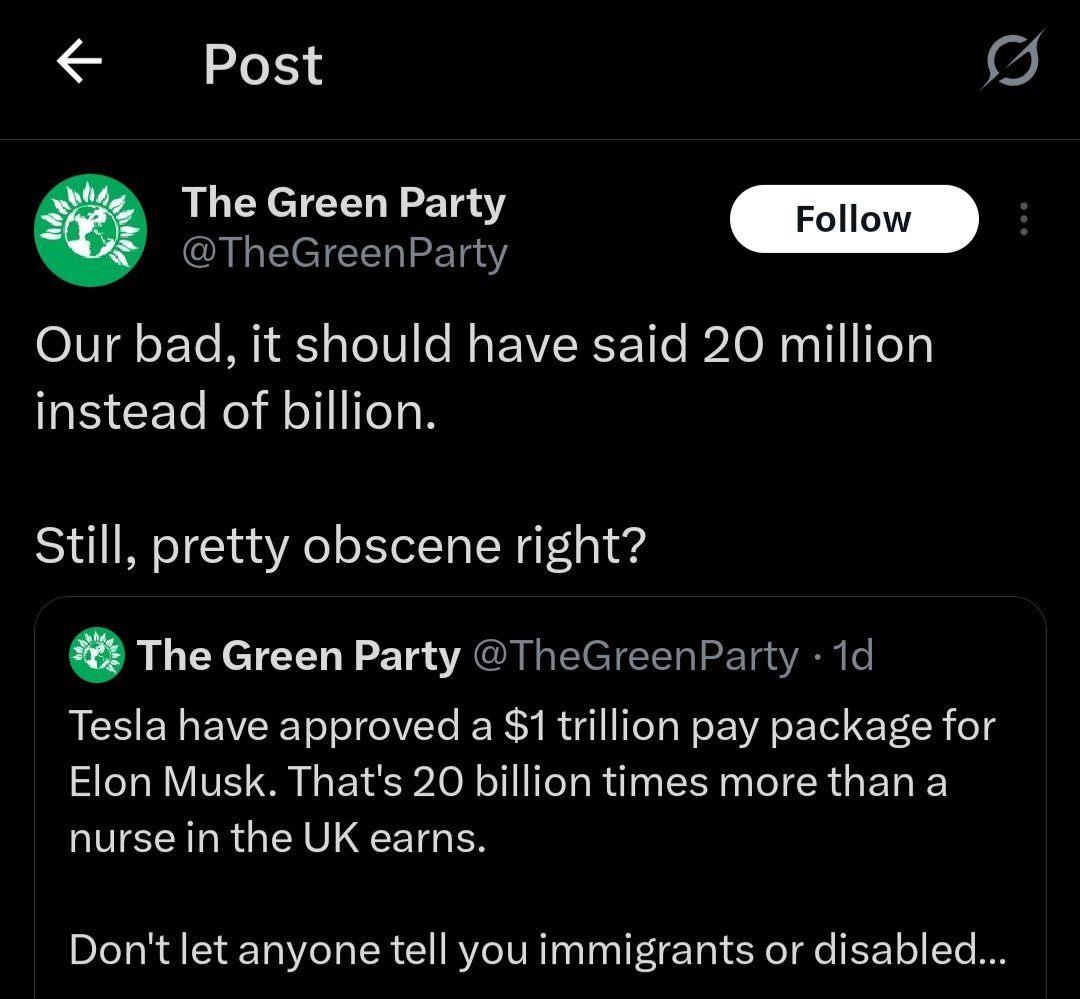 doublehell's tweet image. There's only one Elon, doing Elon things.

If there are 20 million nurses, they have $50,000 each doing nurse things.