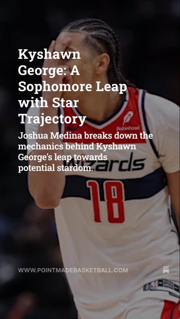 And. We. Are. Live.

Tap into my newest article, where I break down one of my favorite young players and his leap towards potential stardom: Washington’s Kyshawn George

Read what pieces Kyshawn put together to transform in the way he did

Link: pointmadebasketball.com/p/kyshawn-geor…