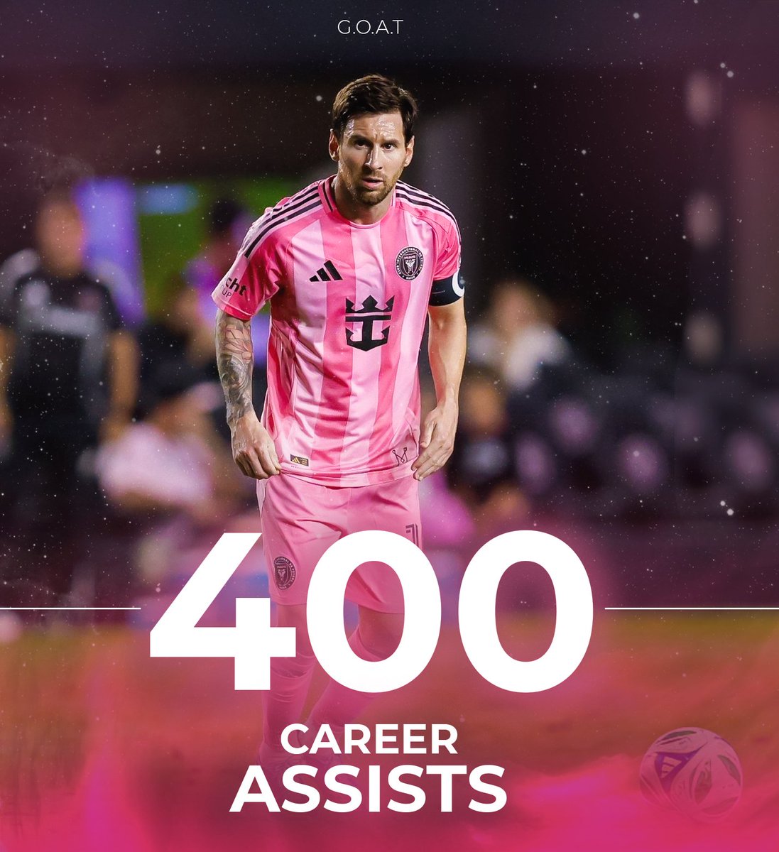 History has been made✨
Lionel Messi has given his 400th career assist, the only person to do this in history of football 🤯🔥
GOAT for every fking reason 😤🐐