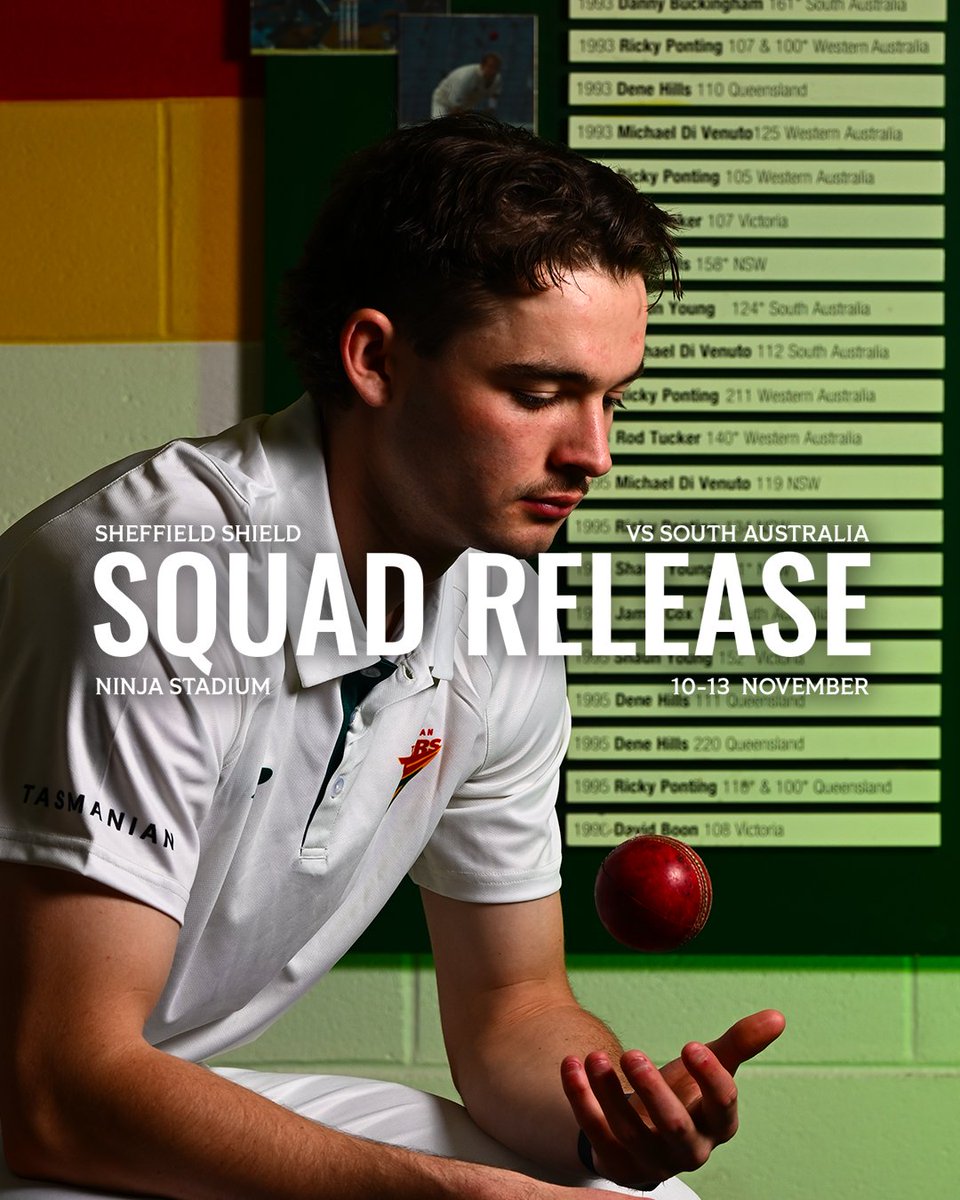 The Tigers return to Ninja Stadium tomorrow for more Sheffield Shield action. See who's in the squad. bit.ly/47xhqNC