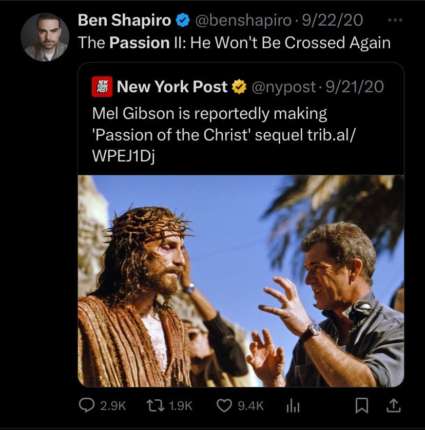 Ben Shapiro mocks Jesus Christ. Christians should pray for Ben’s conversion to Christ, but Ben is NOT our ally. His mask is off. 

Ben Shapiro USES Christians to build his brand and cloak his prejudice. 

Will you cease all support for Ben Shapiro?