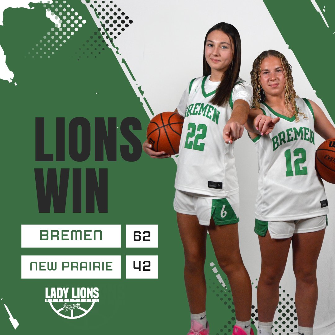 The Lady Lions defend home court with a 62-42 win over New Prairie.  Scoring for the Lions:

<a href="/Eliana_Grubbs26/">Eliana Grubbs</a> - 20 pts
Emma Lawmaster - 17 pts
<a href="/kincaid_emma26/">Emma Kincaid</a> - 13 pts
Teagan Feathers - 7 pts
Kate Kincaid - 2 pts
Natalie Harmon - 2 pts