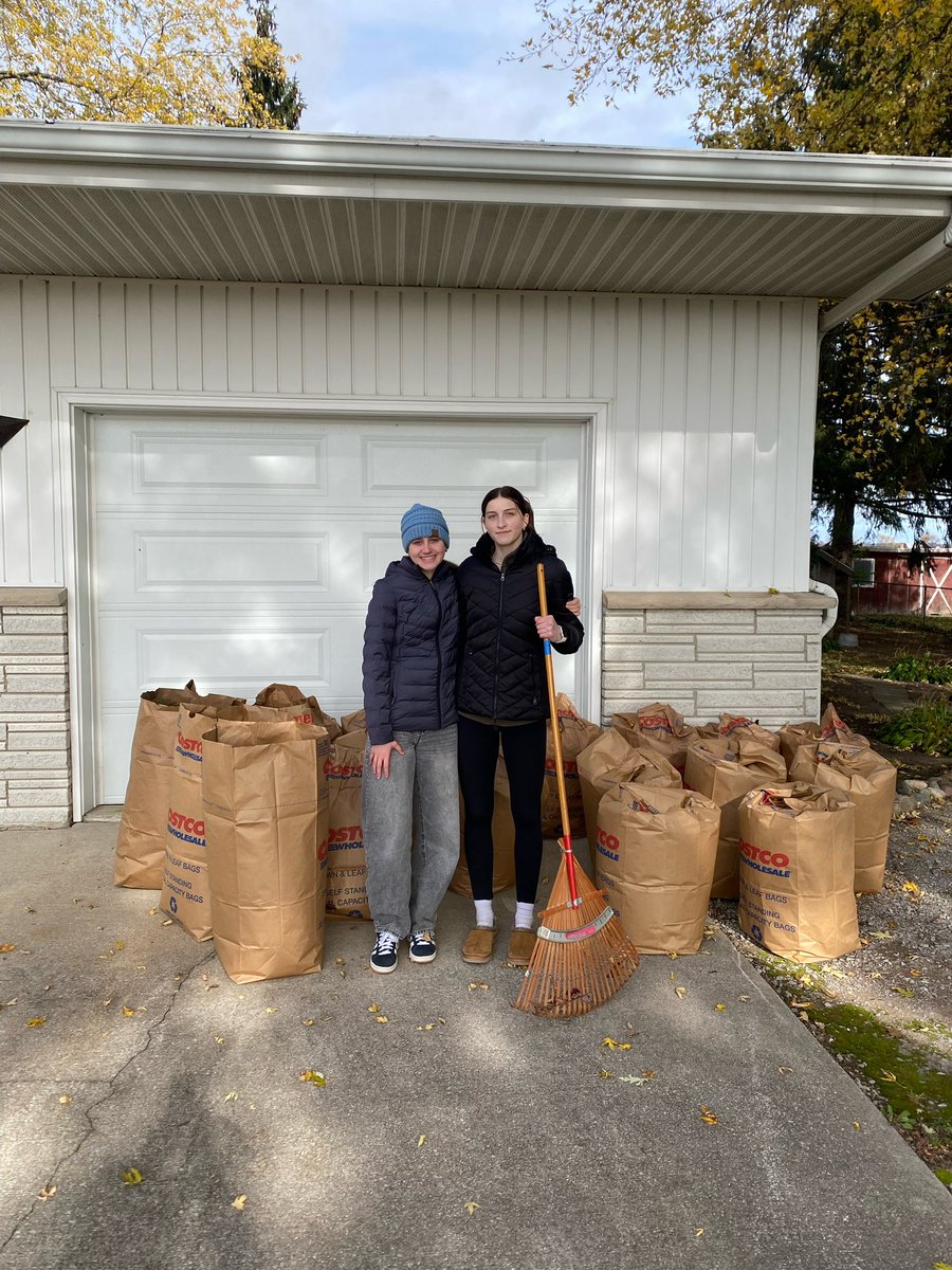 Today <a href="/jenna_tanner5/">Jenna Tanner</a> and I completed a youth group project to rake leaves for an elderly person in the community.  It always feels good to give back.