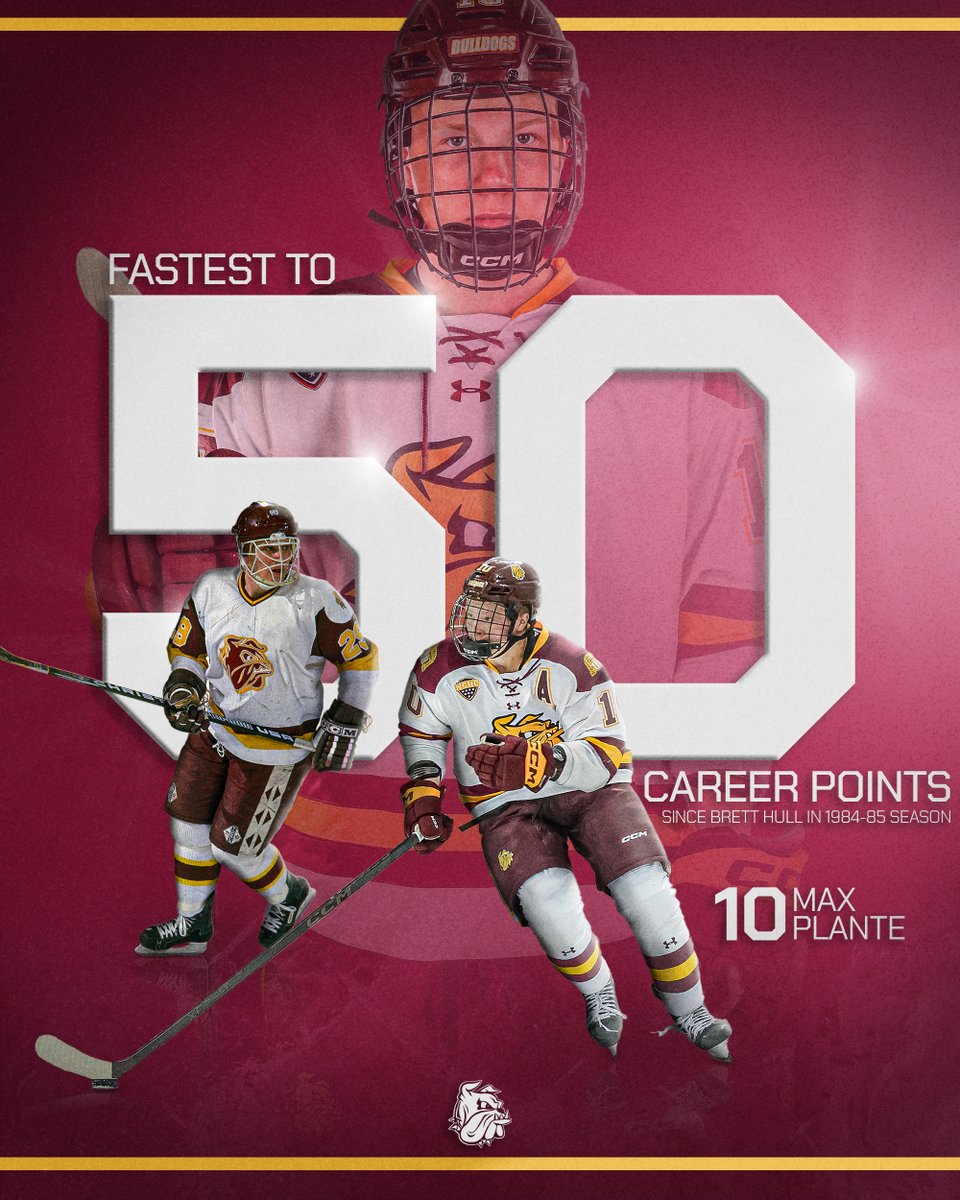 With that game-winning goal, Max Plante reaches the 50 career mark, surpassing Brett Hull as the fastest to 50 in more than four decades!!