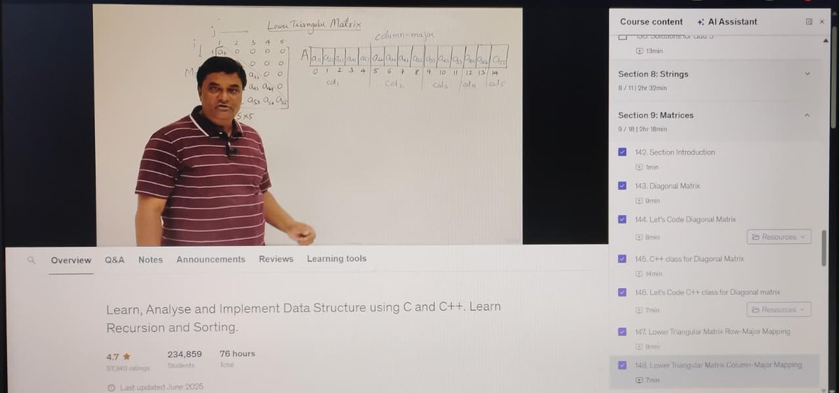 alamtaufeeq854's tweet image. 🎓 Week 3 of my DSA journey!
Focused on Binary Search, arrays, strings &amp;amp; matrices — from analyzing logic to coding efficient solutions.
Every concept now feels more connected and purposeful.

🔗 github.com/alamtaufeeq854…

#DSA #Cpp #LearnToCode #Coding #100DaysOfCode #Programming
