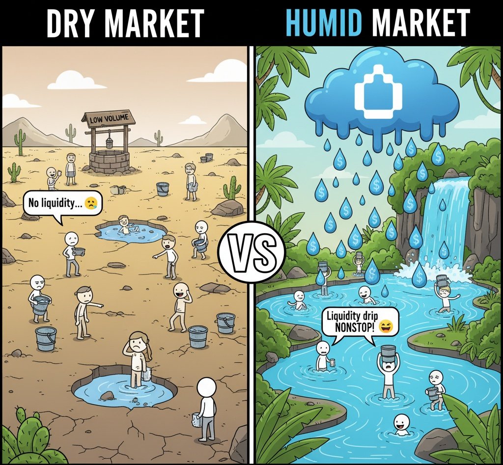 Webittor's tweet image. Humidifi is building a better way to keep liquidity steady on Solana.
Hitting new daily ATH volume every day, even when everything feels dry on other platforms... Liquidity still flows here.

Use @humidifi today, and stay wet 💦