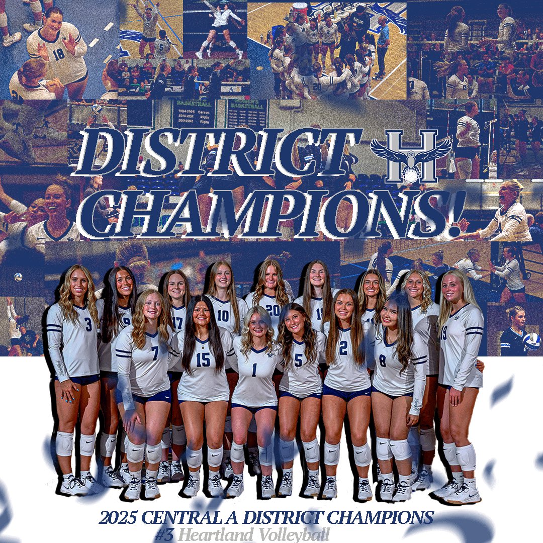 HCCVolleyball's tweet image. Your 2025 District Champs ➡️ the Heartland Hawks 🦅🔥
Next Stop 🚙 Nationals 👏🏼

#WingsOut