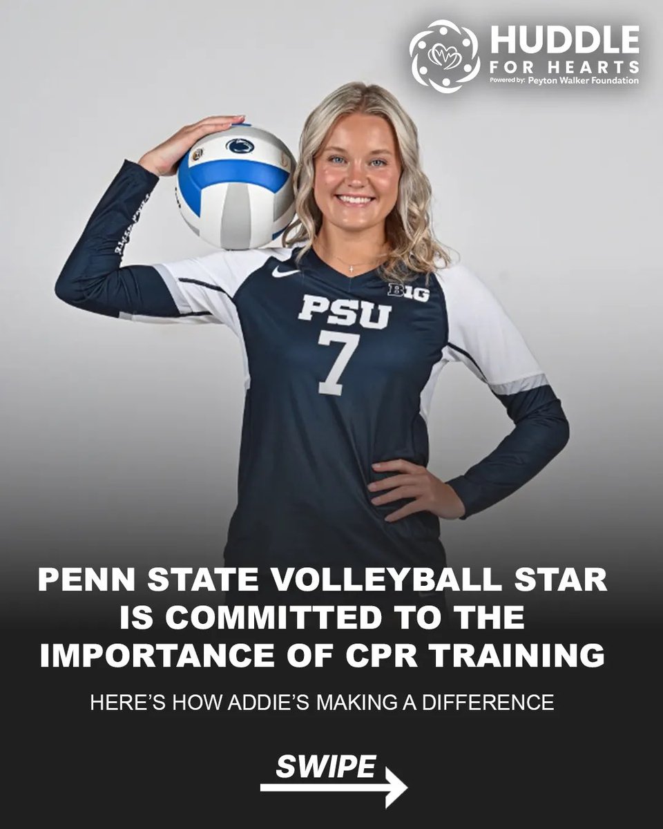 HuddleForHearts's tweet photo. CPR saved Addie’s life! She is joining Huddle For Hearts to raise awareness about sudden cardiac arrest and the importance of learning CPR.

Sudden Cardiac Arrest is the # 1 killer of student-athletes and the leading cause of death on school campuses. https://t.co/M2zqkI6H9s