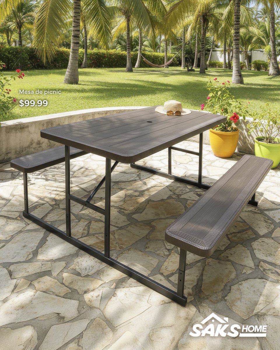 ¡Tu plan al aire libre merece una mesa así!  🌳

Mesa de picnic - 1608975. Disponibles en todas nuestras sucursales. 

#sakspanama #modasaks #sakshome