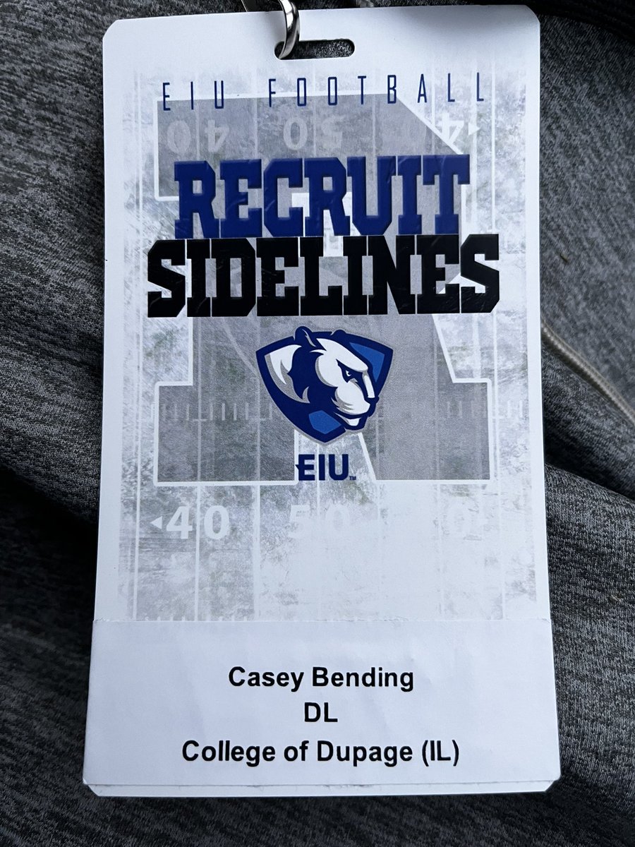 Great game day visit at <a href="/EIU_FB/">Eastern Illinois Football</a> !! Thank you for the hospitality !!!

<a href="/Dupage_Football/">College of DuPage Football</a> <a href="/JUCOFFrenzy/">JUCO Football Frenzy</a> <a href="/CoachTCip/">Coach Cipriano</a> <a href="/FBCoach_Rahn/">Coach Matthew Rahn</a> <a href="/Coach_PauleyD/">𝐃𝐞𝐚𝐧 𝐏𝐚𝐮𝐥𝐞𝐲</a> <a href="/jrniklos/">J.R. Niklos</a> <a href="/JordanWesty1/">Jordan Westerkamp</a> <a href="/underdogrush/">Underdog Training</a> <a href="/_AIMsp/">AIM Sports Performance</a> <a href="/BStoynoff/">Billy Stoynoff</a> <a href="/coachjbeard1/">Joel Beard</a>