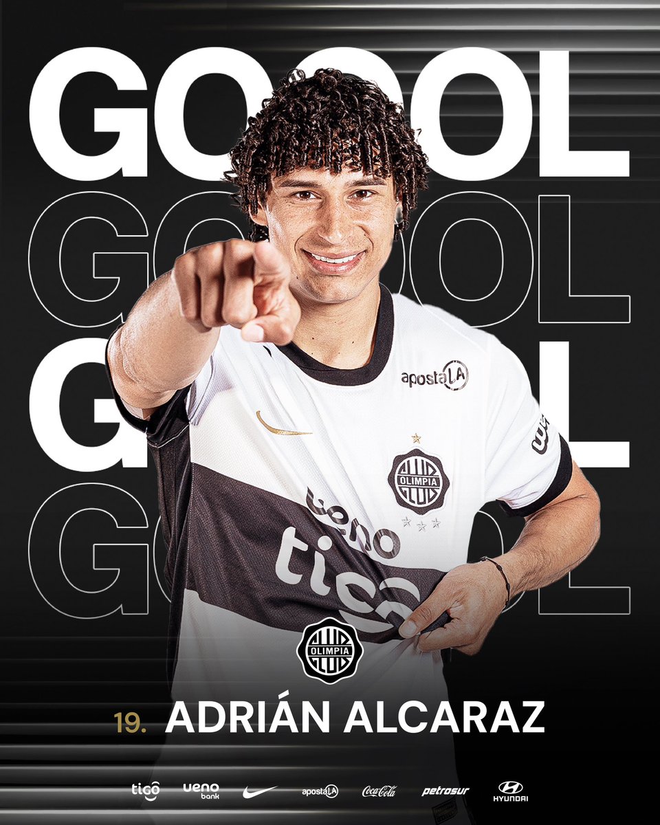 🗣 𝐆𝐎𝐎𝐎𝐎𝐎𝐎𝐎𝐎𝐎𝐎𝐎𝐎𝐎𝐎𝐎𝐎𝐎𝐎𝐎𝐋𝐋𝐋

⚽️ ¡ADRIÁN ALCARAZ! 💪🏻

67' | #Olimpia [1-0] Gral. Caballero JLM.

#SoyDelOlimpia ⚪️⚫️⚪️