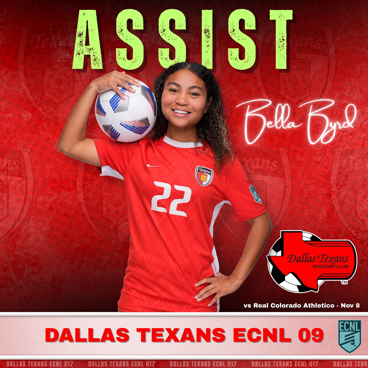 Great team Win to start off our double-header weekend!
Let’s keep it going girls 💪

<a href="/TayleeWood44/">Taylee Wood</a> <a href="/AdleyAccetta/">Adley Accetta</a> <a href="/BellaByrd22/">Bella Byrd</a> <a href="/DTexansSC/">Dallas Texans Soccer Club</a> <a href="/ImYouthSoccer/">ECNL/GA/Recruiting/College Soccer</a> <a href="/ImCollegeSoccer/">College Soccer Truth ™</a> <a href="/UncommittedGrls/">UNCOMMITTED GIRLS for 🇺🇸 #CollegeSoccer</a> <a href="/EcnlTexas/">ECNL Girls Texas Conference</a> <a href="/ECNLgirls/">ECNL Girls</a> <a href="/ProvenSports/">Proven Sports Management</a> <a href="/PrepSoccer/">Prep Soccer ⚽️</a> <a href="/TheSoccerWire/">SoccerWire</a> <a href="/TopDrawerSoccer/">TopDrawerSoccer</a>