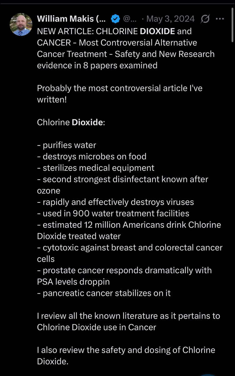 viddalo's tweet photo. @learningcrypto Great update. 🙏 Research chlorine dioxide and buy some. Everyone should have it for detox, emergencies and such cases  imo. Easily accessible and cheap. (Pic a random post on x for intro purposes) https://t.co/DvuJsElb42