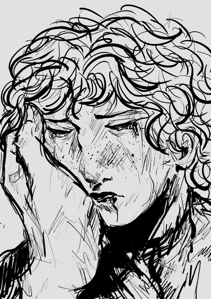 SleepyyGoose's tweet photo. “As he falls, brown curly hair face first into the book he was so absorbed in, the sunbeast stew is untouched.”

(Shadowstober day 28 - favourite NPC)
#ShadowsOverWelde #shadowstober25 https://t.co/7hZTepxQtf