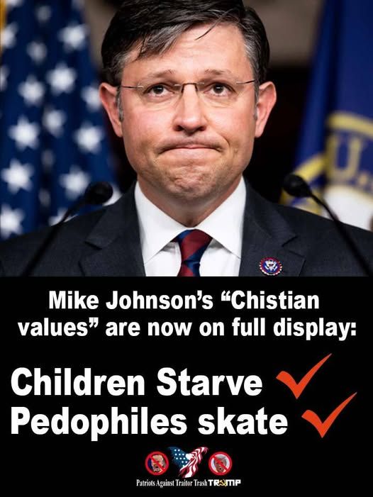 RealMartyT7's tweet image. Mike Johnson’s Christian Values.   #DemVoice1 #DemsUnited