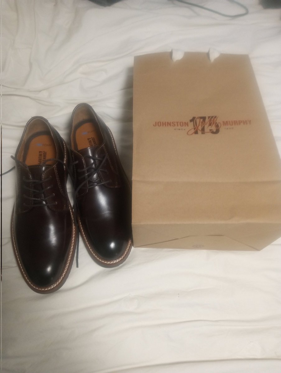 My first pair of real shoes in decades. Now to get some interviews...