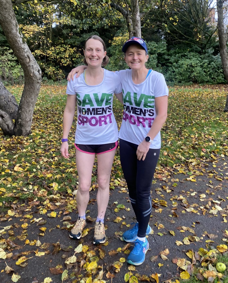 Claire Hallissey &amp; I represented Team GB at London 2012. Now we are retired &amp; trying to stay fit. Both of us have run against males in the Female category in parkrun.👎😤Claire has been robbed of 1st Female by a man twice! Women &amp; girls deserve fairness! #savewomenssports
