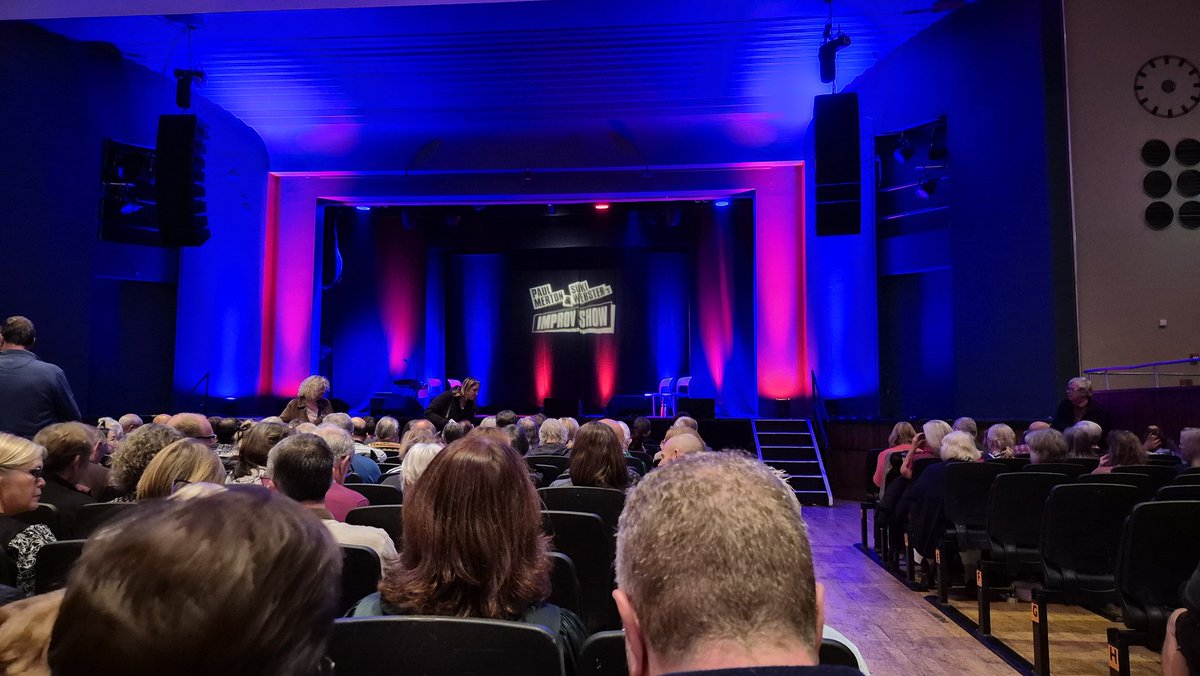 IdleVolcano's tweet photo. Just noting that I saw Paul Merton and Suki Webster's Improv Show at the DLWP this evening. https://t.co/HOFhId1HdX