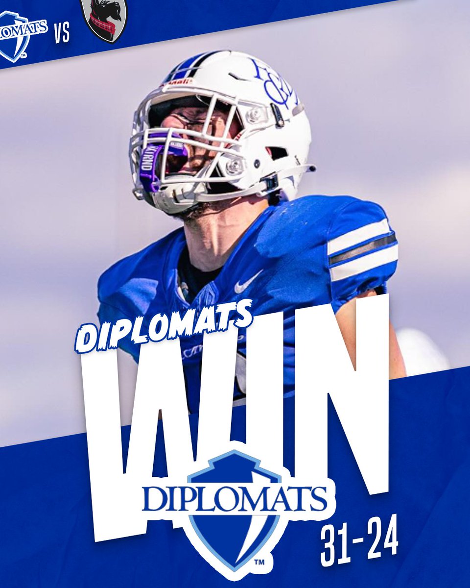 .<a href="/FandMFootball/">F&M Football</a> is going to the Centennial Conference Championship‼️

The Diplomats took down Carnegie Mellon with a game-sealing INT in the 4th quarter from Connor Hille 👏

#D1R | #D3FB