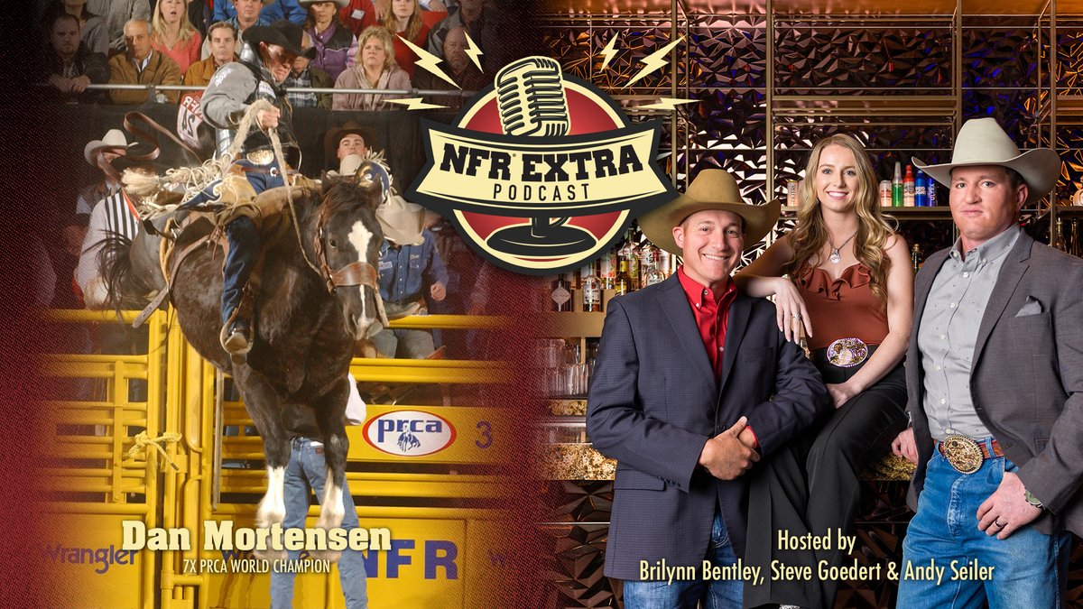 LasVegasNFR's tweet photo. Six world titles. One legendary story.
2025 Vegas NFR Icon Dan Mortensen opens up about the journey from small-town Montana to becoming one of the most decorated bronc riders in rodeo history.
🎧 Listen now: https://t.co/9XHCByKa9k
#WranglerNFR #NFRExtra https://t.co/gZvqA2qewJ