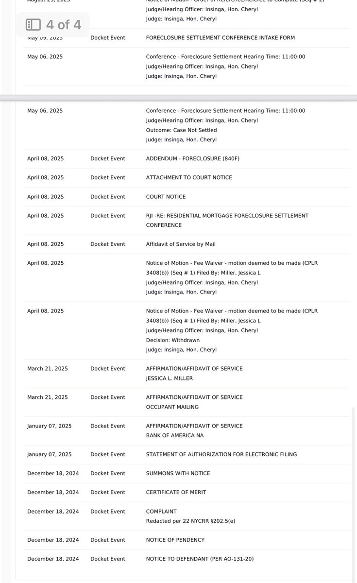 YourXFriend1's tweet photo. @sixohwtf @cice_jess @BinghamtonDaily @TMZ @HarveyLevinTMZ @CryptoDickbutts Will Jessica Miller Cice be able to keep her home after these foreclosure docs came about? Her husband has also filed for bankruptcy. He’s a financial advisor. We don’t mind Chris though. Poor guy is going through a lot on behalf of his big mouth fake wife. https://t.co/khe18xrI1h