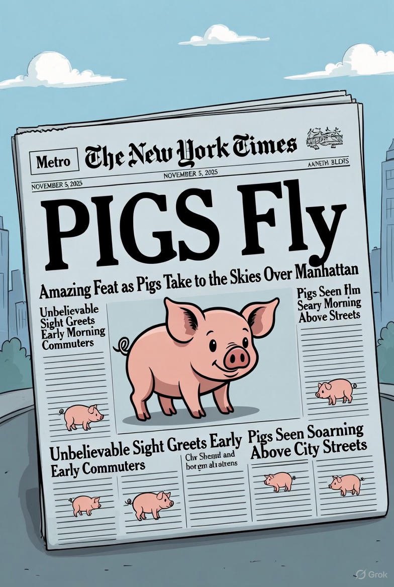 .<a href="/ZohranKMamdani/">Zohran Kwame Mamdani</a> becomes NYC mayor by promising to lower costs by: freezing rent for 2 million New Yorkers, free bus rides, free child care, gov’t run grocery stores, $30 hourly min wage and raising taxes on rich white people—without the wealthy leaving the city. 

#socialism