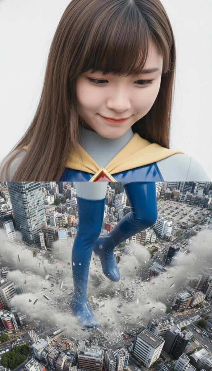 boysgts's tweet photo. 巨大娘 
上下圖特寫頭像及踐踏 

#巨大娘 #巨大少女 #giantess #imagefx #AI #Nanobanana #Sizetwitter https://t.co/NXe2G1BF0z
