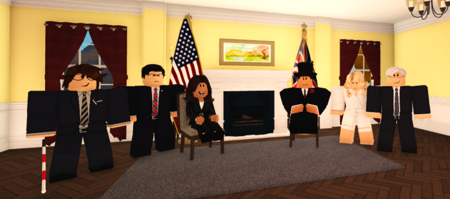 10DowningUKB's tweet photo. Prime minister Ahmad, Deputy Prime Minister Spencer &amp; Secretary Major welcome Ambassador Harris to Downing Street with the US Homeland Security Secretary.

Britain is working with its partners to keep our country safe, domestically or internationally. https://t.co/kLBZtXXzHx