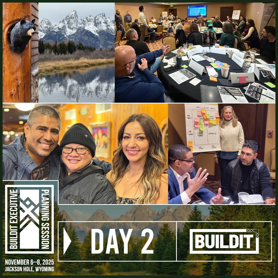 Day Two of our Executive Planning Session continued the discussions regarding workforce development and how BuildIT can address the challenges of an aging workforce with not enough young talent moving into the construction industry.
 
Onward!