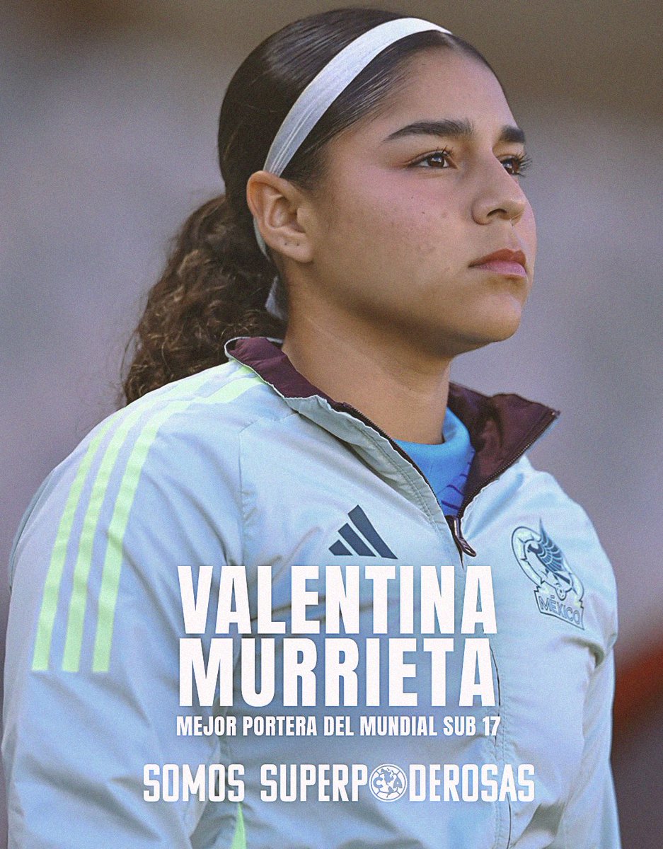Valentina Murrieta fue reconocida como la mejor portera del Mundial Sub 17. 🇲🇽

Su entrega, talento y mentalidad la consolidan como toda una Superpoderosa. 🦅