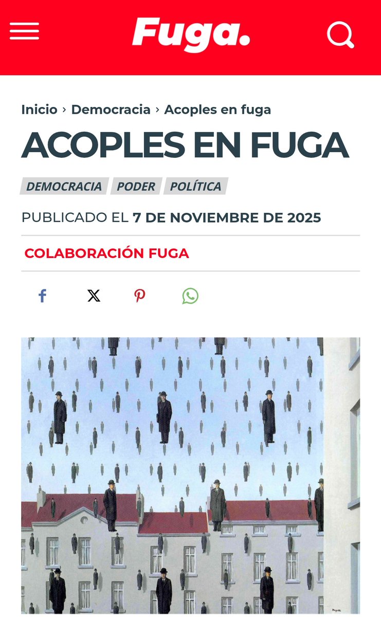 Les comparto mi columna para el diario Fuga 
Acoples en fuga fugadenoticias.com.ar/2025/11/07/aco… vía @Fuga de Noticias