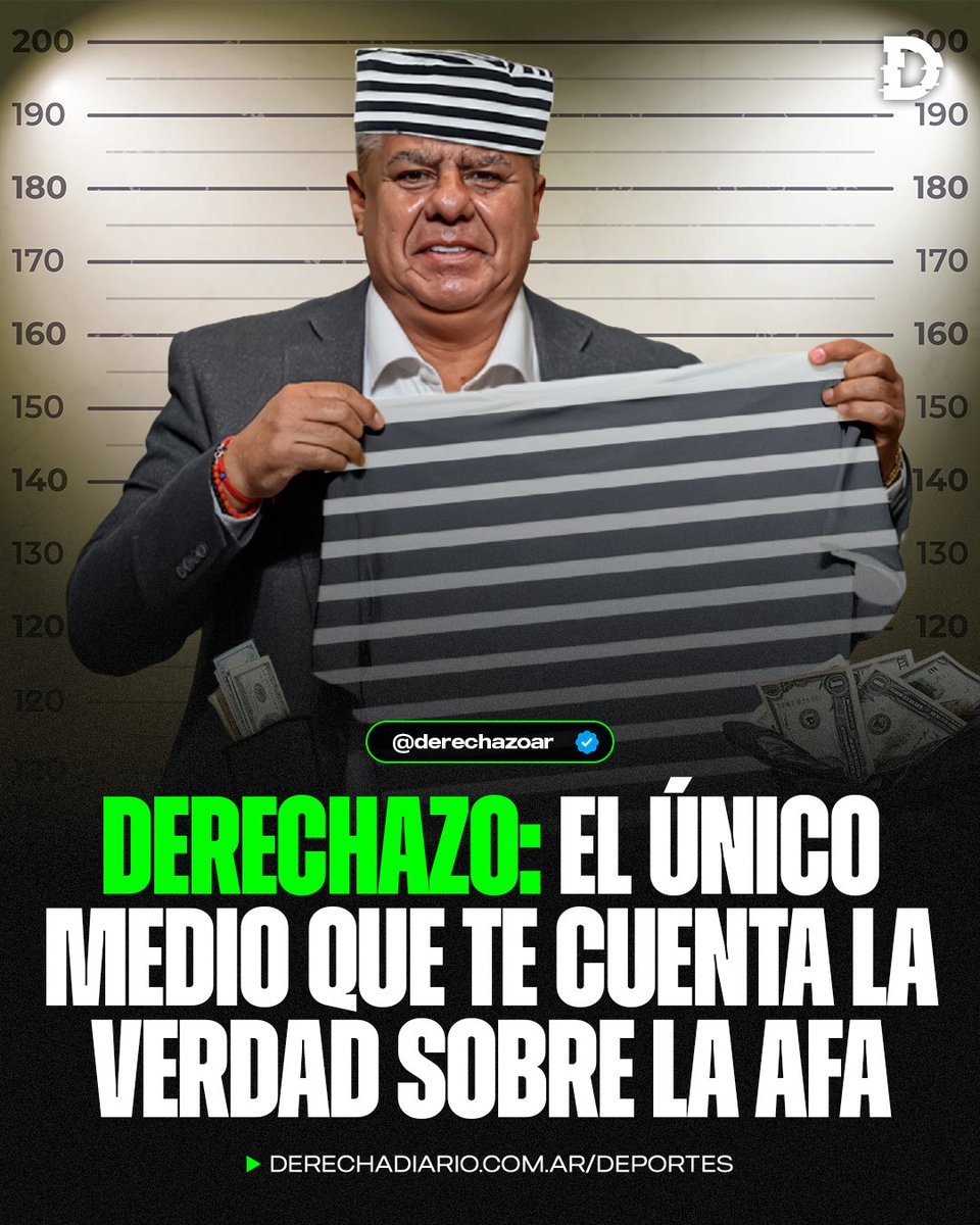 🇦🇷🗞️ Somos el único medio deportivo que te cuenta la verdad sobre Chiqui Tapia y sus secuaces mafiosos.

Mientras periodistas, futbolistas, entrenadores y presidentes eligen ser cómplices, nosotros te decimos absolutamente todo lo que pasa con la AFA, los arbitrajes corruptos,