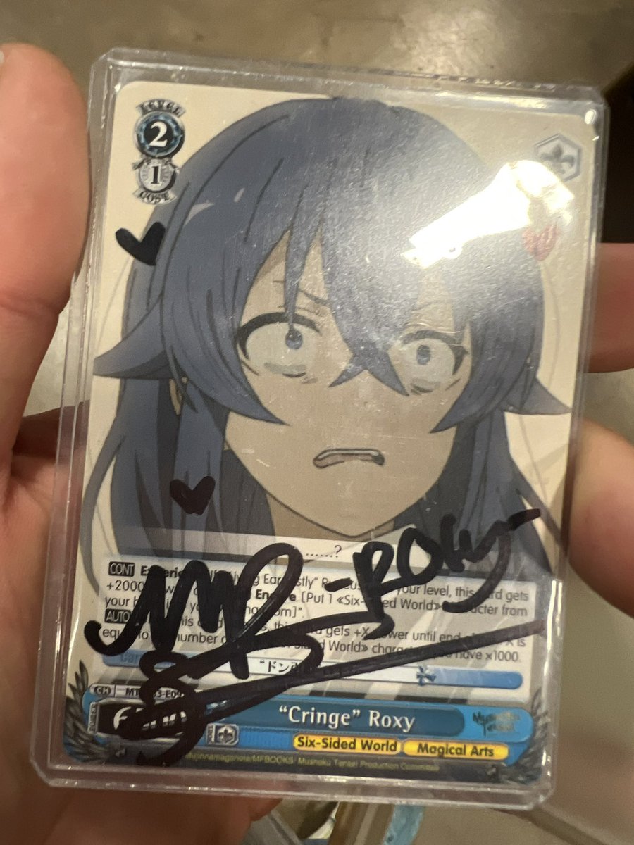 Never in my life did I think I would be excited about having a signed anime card.
Last minute collect a con venture turned into something awesome!