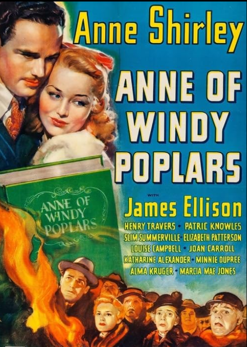 ANitpicker's tweet image. 1934年の米国の実写版映画Anne of Green Gablesでアン役を演じた女優さん、芸名と本名両方をアン・シャーリーに変更し1940年の映画Anne of Windy Poplars（内容はポスターで察してください😅）で再びアン役に。あのハリウッド・ウォーク・オブ・フェームにも彼女の名の星もあるそう。