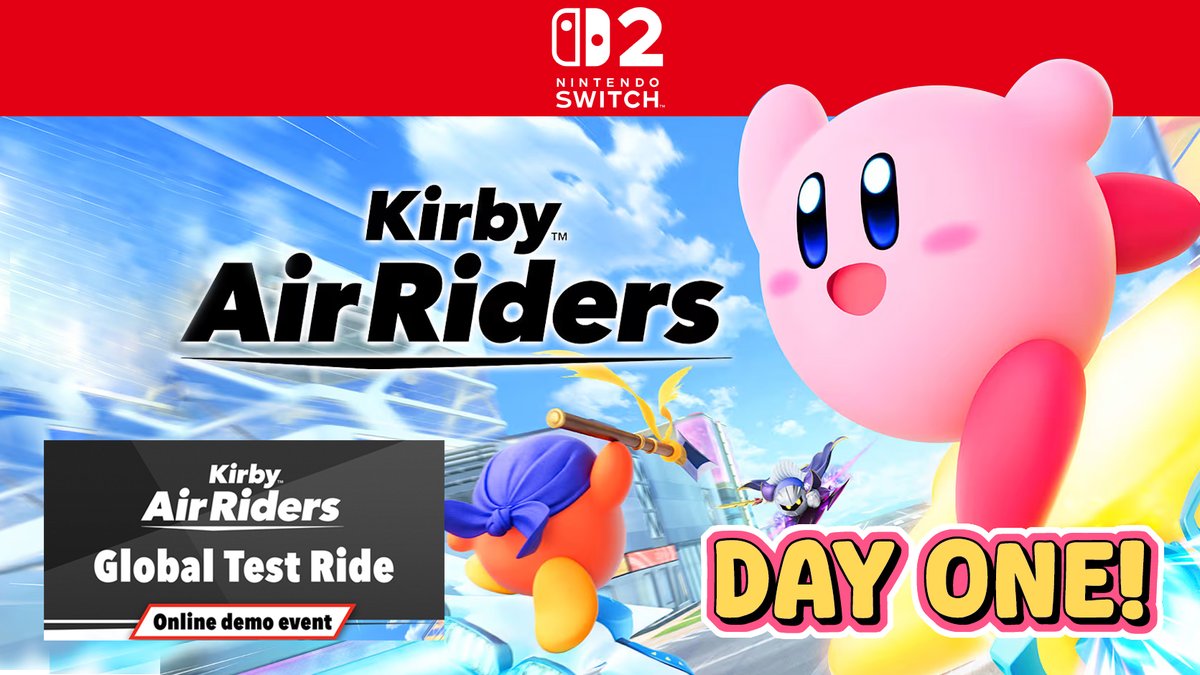 gogamego's tweet image. I am going live tonight at 5:55pm central playing day one of Kirby Air Riders Global Test Ride! Come join in on the fun... #KirbyAirRiders #GlobalTestRide
WATCH: youtube.com/live/5BSxWE3k1…